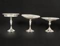 GROUP OF THREE STERLING SILVER COMPOTES
