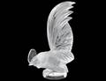 LALIQUE CRYSTAL ROOSTER PAPERWEIGHT