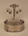 English Crystal and Silver Cruet Set