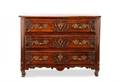 Provincial Louis XV Walnut 3 Drawer Commode 18th