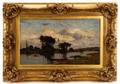 Hippolyte Camille Delpy Signed 1901 Oil Seine