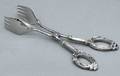 413 Germany WEP Sterling Silver Fancy Meat Tongs Very