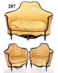 287 Three Piece 19th Century Louis XV Style Parlor Set