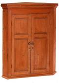 215 Antique Upper Section of a Pine Corner Cupboard