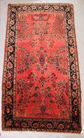109 Semi Antique Sarouk Persian Floral Design Carpet