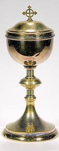 125 Sterling Silver Gold Washed Covered Chalice 19C