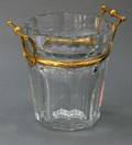 141 Baccarat Crystal Ice Bucket with Gilt Metal Handle