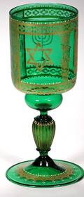 186 Murano Art Glass Elijah Kiddish Goblet