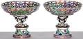 186A Pair 20th Century Meissen Compotes Reticulated Bo