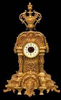 223 Large Antique Bronze Mantle Clock