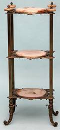 222 Bronze and Onyx Three Tier Stand
