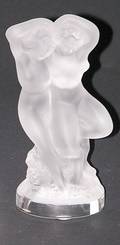 212 Lalique France Crystal Sculpture Man Woman