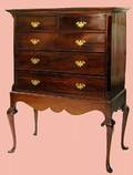 210 English 18th Century Mahogany Five Drawer Chest w