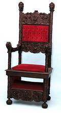 246 19C Mahogany Figural Arm Chair