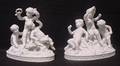 3143 Two 2 Capodimonte Blanc de Chine Porcelain Figu