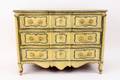 Louis XV Paint Decorated Three Drawer Commode