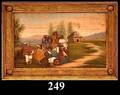 249 Old Mexican Oil Painting Country Landscape