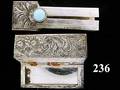 236 Sterling Silver 800 LipstickMirror CaseTurquoise