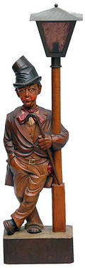 225 Carved Wood German Whistler of a Man
