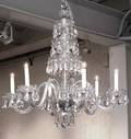 302 Crystal 6 Light European Cut Glass Chandlier