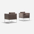 Milo Baughman   lounge chairs pair
