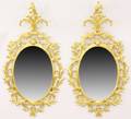 Pair of George III Oval Gilt Wood Mirrors