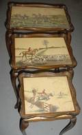 3185 Set of Three Equestrian Stack Tables