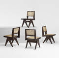 Pierre Jeanneret   set of four chairs from Chandigarh