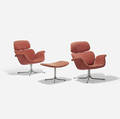Pierre Paulin   pair of Tulip chairs and ottoman