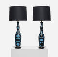 Guido Gambone   table lamps pair