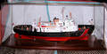 329 Contemporary Model Coast Guard Cutter in Glass Ca
