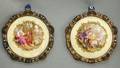 321 Pr Old French Porcelain Painted Pictures Cloisonn