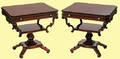 296 Pair Mahogany Empire Style One Drawer End Tables