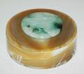 191 Agate Box Of Circular shape the cover with hardst