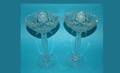 1366 Pair of Very Tall American Brilliant Cut Glass Co