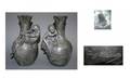 289 Pair of Aug Moreau Pewter Figural Vases