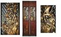 260 Pair of Signed Antique Chinese Entryway Screens