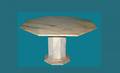 255 Pink Variegated Marble Hexagonal Pedestal Table me