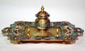 361 Antique Dor Bronze and Champlev Enamel with
