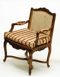 210 LOUIS XV PROVINCIAL STYLE FRUITWOOD ARM CHAIR