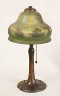 244 Handel Boudoir Lamp American 1914 shade signed and