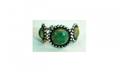 322 Mexican Silver Bracelet with Green cabochons