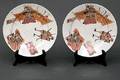 674 Pair of Japanese Ko Imari Samurai Plates Circa 1