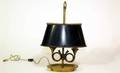 391 Brass Table Lamp with Double Bugle Motifs Lig