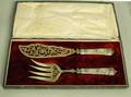 373 SILVER HANDLED FISH SLICE AND FORK