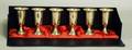 372 SET OF SIX STERLING SILVER LIQUEUR GOBLETS