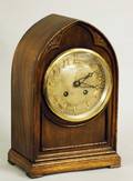 350 GOTHIC STYLE FRUITWOOD MANTEL CLOCK