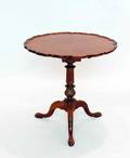 262 GEO III MAHOGANY TILT TOP TRIPOD PIE CRUST TABLE