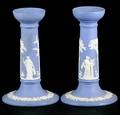 649 Pair of Wedgwood Jasperware Light Blue and White C