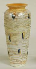 1315 THREADED CASED GLASS VASE Possibly Durand Of tap